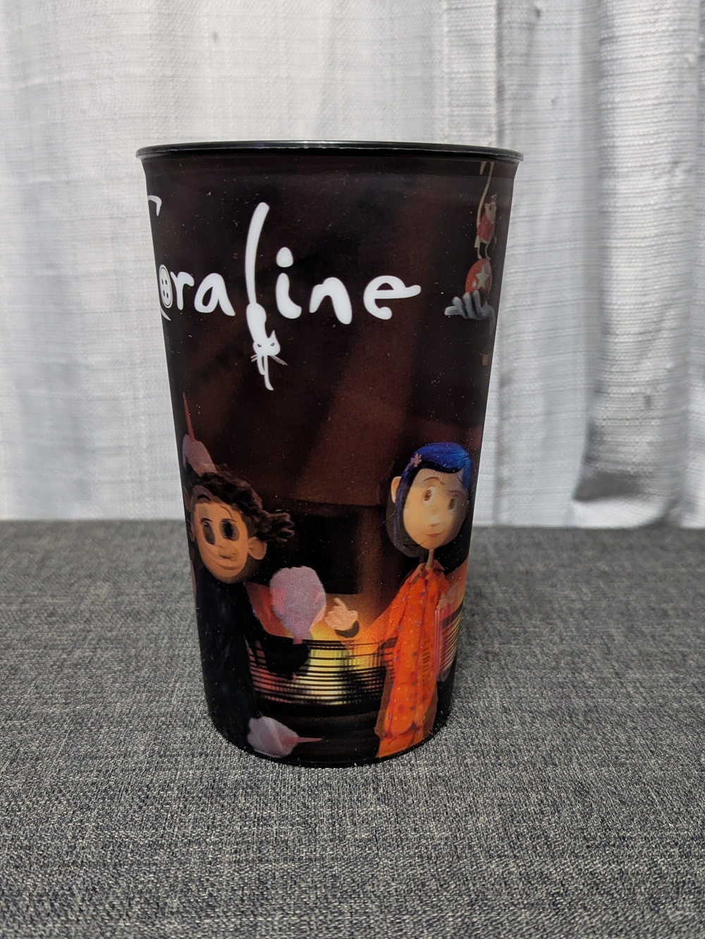 Coraline Themed Collectible Cup - Dark Brown & Black Artwork